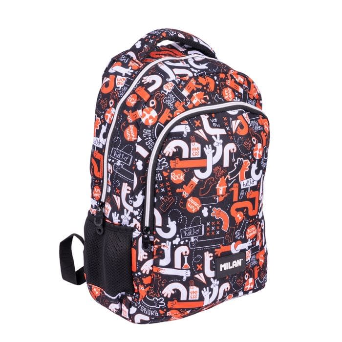 Milan 2-Zip Backpack (21 L) - Fingers Design